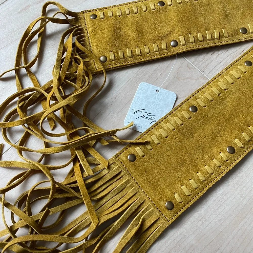 FREE PEOPLE NWT Leather Kimono Belt - Picture 3 of 4